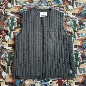 RAINS Black Quilted Vest